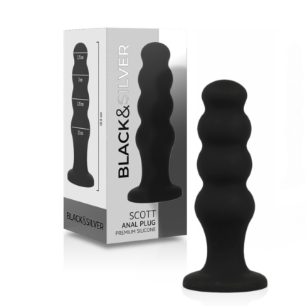 BLACK&SILVER - SCOTT PLUG ANAL SILICONA PREMIUM NEGRO - sexbliss - Foto 1