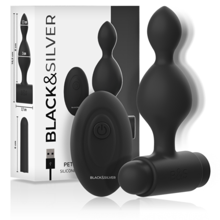 BLACK&SILVER - TUCKER PEQUEÑO PLUG ANAL SILICONA CONTROL REMOTO - sexbliss - Foto 1
