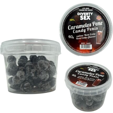 DIABLO PICANTE - 20 CARAMELOS CON FORMA DE PENE CON SABOR RON COLA - sexbliss - Foto 1