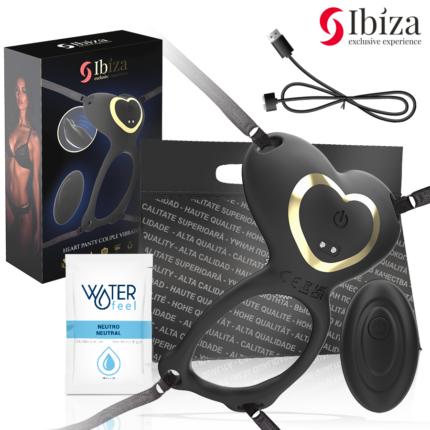 IBIZA - VIBRADOR PARA PAREJAS FORMA DE BRAGUITA CORAZON CONTROL REMOTO - sexbliss - Foto 1
