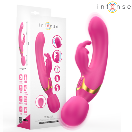 INTENSE - WINONA DOBLE VIBRADOR RABBIT & WAND - sexbliss - Foto 1