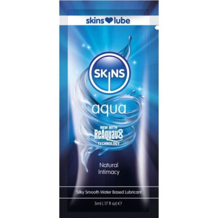 SKINS - AQUA LUBRICANTE BASE DE AGUA MONODOSIS 5 ML - sexbliss - Foto 1