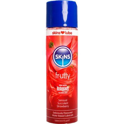 SKINS - FRUITY LUBRICANTE BASE DE AGUA FRESA 130 ML - sexbliss - Foto 1