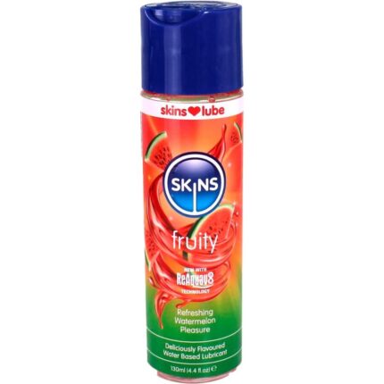 SKINS - FRUITY LUBRICANTE BASE DE AGUA SANDÍA 130 ML - sexbliss - Foto 1