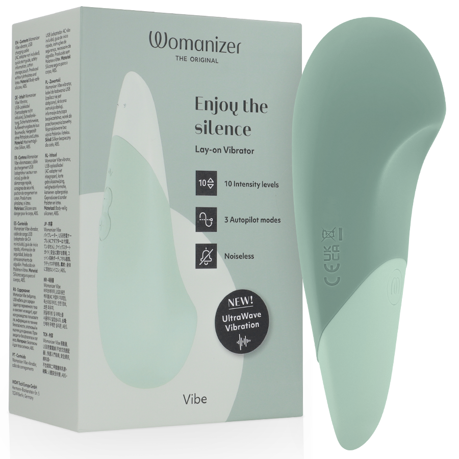 WOMANIZER - VIBE VIBRADOR LAY-ON SILENCIOSO VERDE CLARO - Foto 1 WOMANIZER - VIBE VIBRADOR LAY-ON SILENCIOSO VERDE CLARO - sexbliss - Foto 1