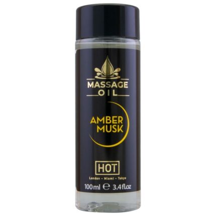 HOT - ACEITE DE MASAJE AMBER & MUSK 100 ML - sexbliss - Foto 1