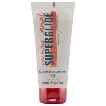HOT - ANAL SUPERGLIDE WARMING LIQUID PLEASURE LUBRICANTE ANAL BASE AGUA EFECTO CALOR 100 ML - sexbliss - Foto 1