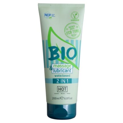 HOT - BIO MASSAGE & LUBRICANTE BASE AGUA 2 EN 1 200 ML - sexbliss - Foto 1