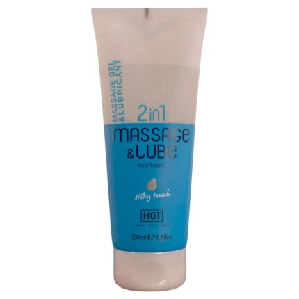 HOT - MASSAGE & GLIDE GEL 2 EN 1 TACTO SEDOSO 200 ML - sexbliss - Foto 1