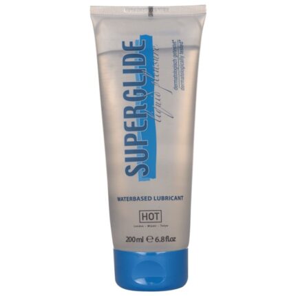 HOT - SUPERGLIDE LIQUID PLEASURE LUBRICANTE BASE AGUA 200 ML - sexbliss - Foto 1