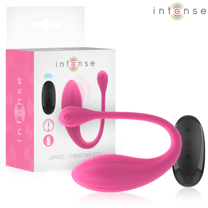 INTENSE - JANICE HUEVO VIBRADOR U DOBLE ESTIMULACIÓN 10 VIBRACIONES ROSA CONTROL REMOTO - sexbliss - Foto 1