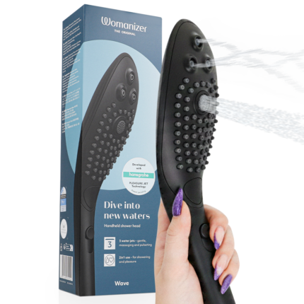 WOMANIZER - WAVE CABEZAL DE DUCHA ESTIMULADOR DE CLITORÍS NEGRO - sexbliss - Foto 1
