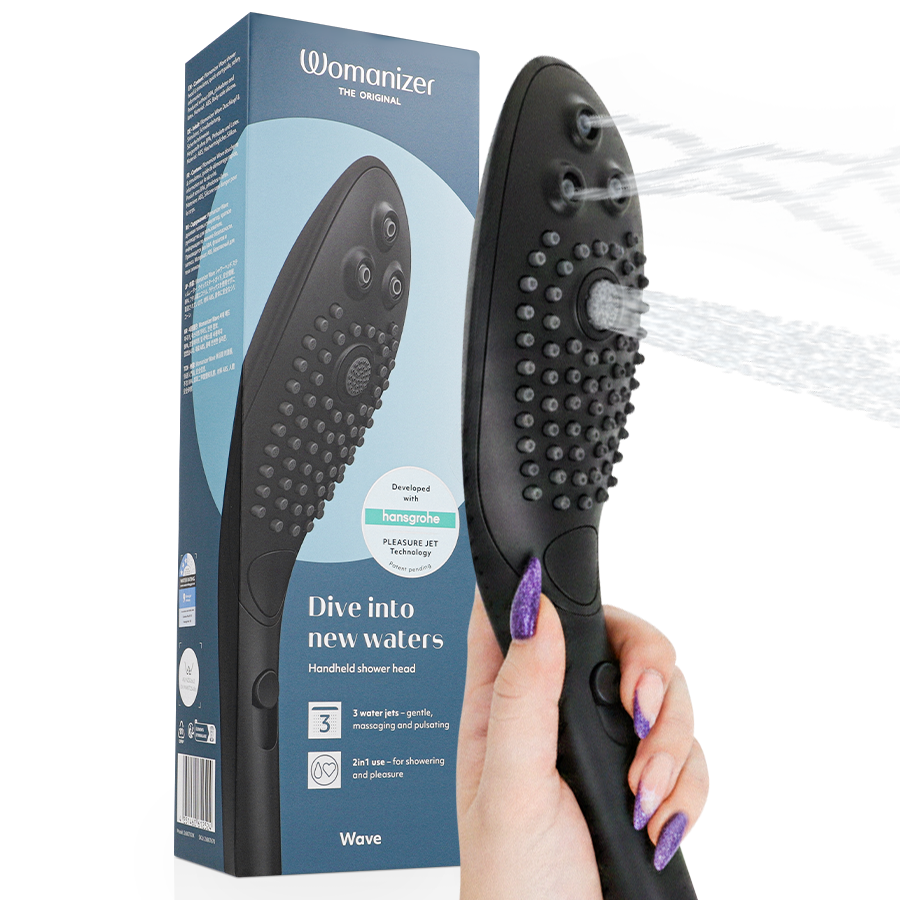 WOMANIZER - WAVE CABEZAL DE DUCHA ESTIMULADOR DE CLITORÍS NEGRO - Foto 1 WOMANIZER - WAVE CABEZAL DE DUCHA ESTIMULADOR DE CLITORÍS NEGRO - sexbliss - Foto 1