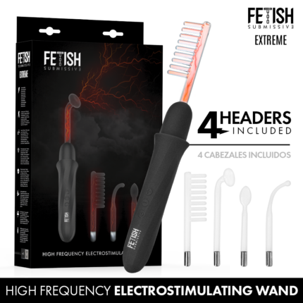 FETISH SUBMISSIVE - VIBRADOR WAND ELECTROESTIMULACIÓN ALTA FRECUENCIA - sexbliss - Foto 1