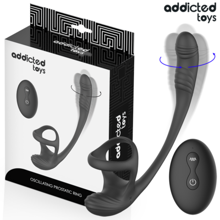 ADDICTED TOYS - ANAL PLUG WITH VIBRATION AND 360º WAVING AND TESTICLE STIMULATOR - sexbliss - Foto 1