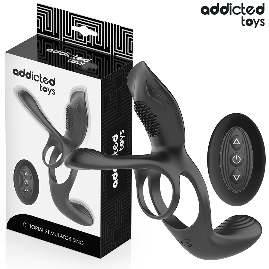 ADDICTED TOYS - DOUBLE PENIS RING WITH CLITORAL STIMULATOR - Foto 1 ADDICTED TOYS - DOUBLE PENIS RING WITH CLITORAL STIMULATOR - sexbliss - Foto 1