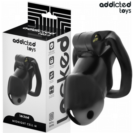 ADDICTED TOYS LOCKED - MINDNIGHT CELL PENIS CAGE SIZE M - sexbliss - Foto 1