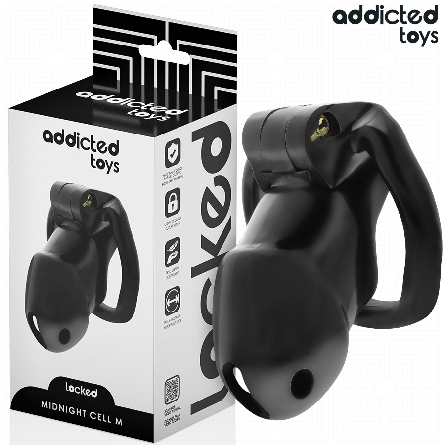ADDICTED TOYS LOCKED - MINDNIGHT CELL PENIS CAGE SIZE M - Foto 1 ADDICTED TOYS LOCKED - MINDNIGHT CELL PENIS CAGE SIZE M - sexbliss - Foto 1