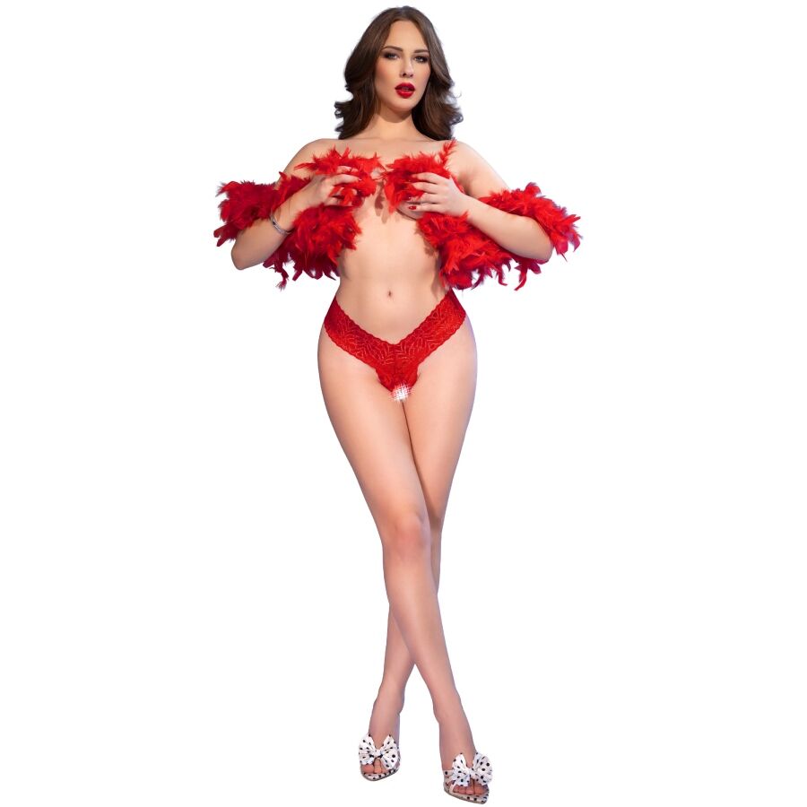 CHILIROSE - CR 4885 RED OPEN-CROTCH THONGS M - Foto 1 CHILIROSE - CR 4885 RED OPEN-CROTCH THONGS M - sexbliss - Foto 1