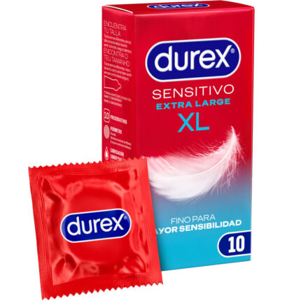 DUREX - SENSITIVE XL CONDOMS EXTRA LARGUE 10 UNITS - sexbliss - Foto 1
