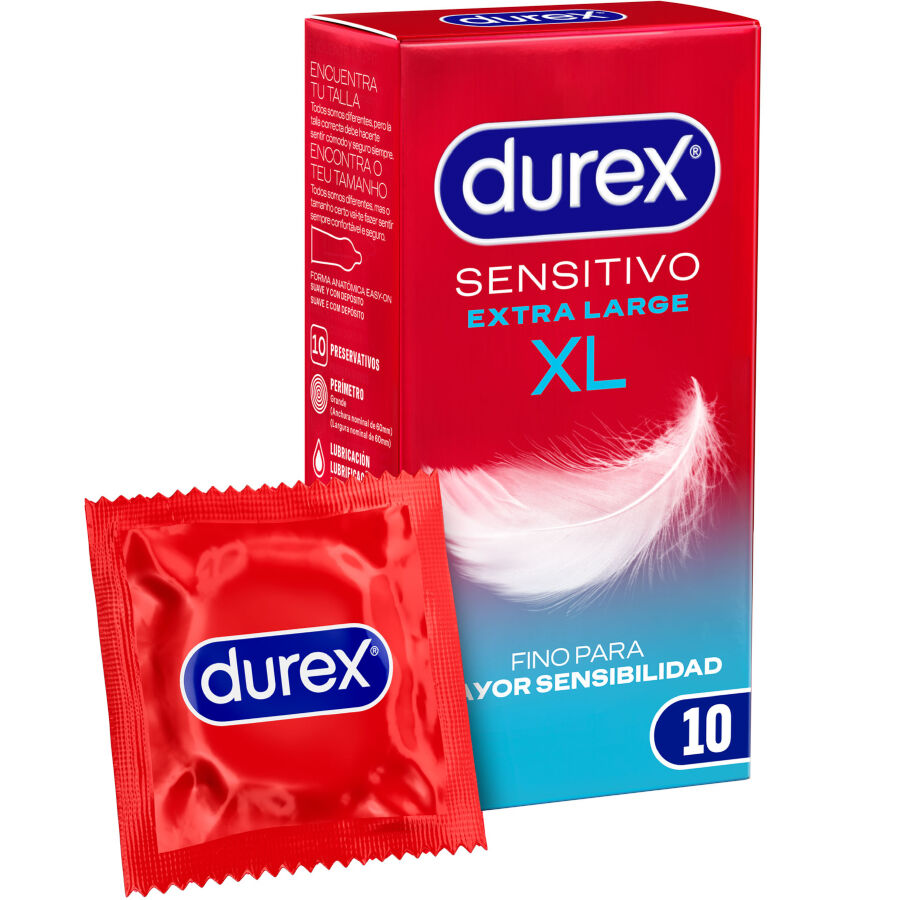 DUREX - SENSITIVE XL CONDOMS EXTRA LARGUE 10 UNITS - Foto 1 DUREX - SENSITIVE XL CONDOMS EXTRA LARGUE 10 UNITS - sexbliss - Foto 1