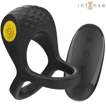 INTENSE - ALEX VIBRATOR DOUBLE PENIS RING 10 VIBRATIONS BLACK - sexbliss - Foto 1