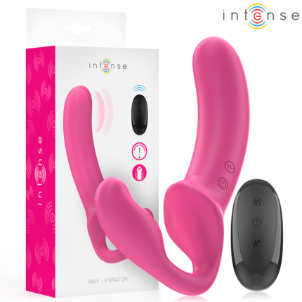 INTENSE - AMY DOUBLE VIBRATOR 20 CM PINK REMOTE CONTROL - sexbliss - Foto 1