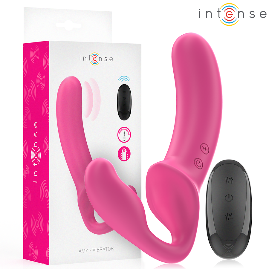 INTENSE - AMY DOUBLE VIBRATOR 20 CM PINK REMOTE CONTROL - Foto 1 INTENSE - AMY DOUBLE VIBRATOR 20 CM PINK REMOTE CONTROL - sexbliss - Foto 1