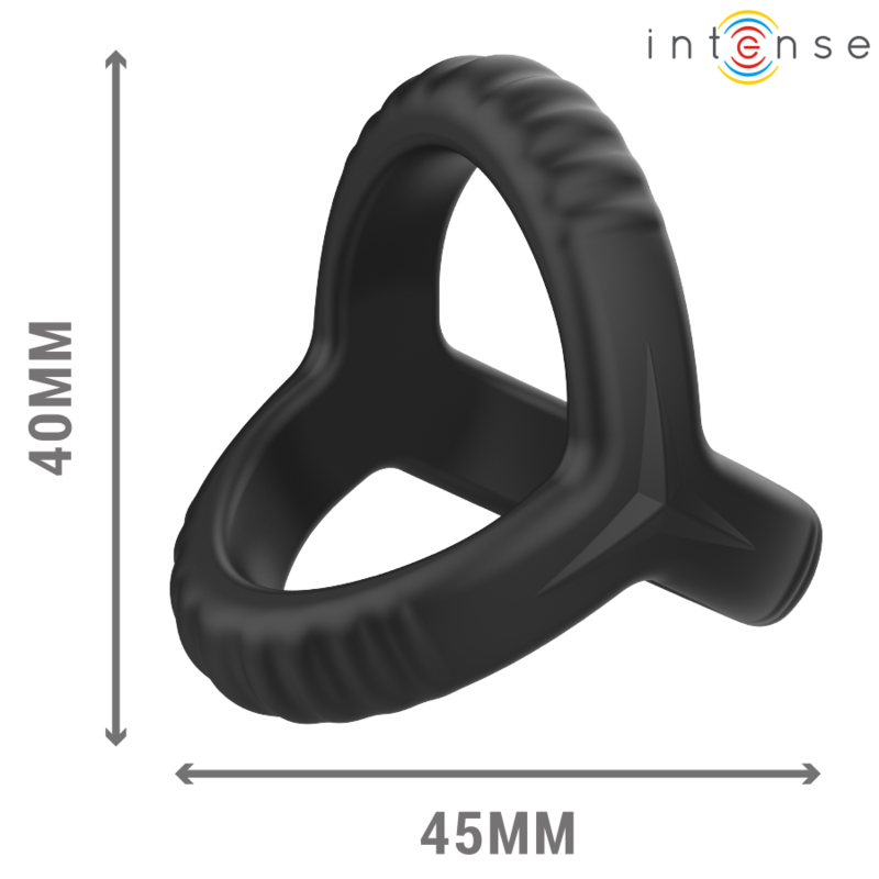 INTENSE - CARSON DOUBLE SILICONE PENIS RING BLACK MODEL 4 - Foto 1 INTENSE - CARSON DOUBLE SILICONE PENIS RING BLACK MODEL 4 - sexbliss - Foto 1
