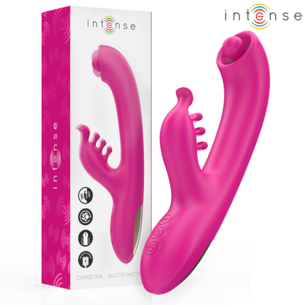 INTENSE - CHRISTINA MULTIFUNCTION RABBIT VIBRATOR 22.5 CM PINK - sexbliss - Foto 1