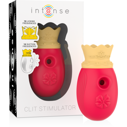 INTENSE - CLITORIS STIMULATOR 10 SUCTION AND LICKING MODES - RED - sexbliss - Foto 1