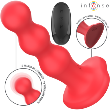 INTENSE - CODY VIBRATOR WITH SUCTION CUP RED REMOTE CONTROL - sexbliss - Foto 1