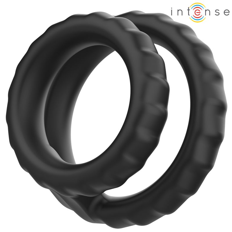 INTENSE - DEWEY DOUBLE SILICONE PENIS RING BLACK MODEL 2 - Foto 1 INTENSE - DEWEY DOUBLE SILICONE PENIS RING BLACK MODEL 2 - sexbliss - Foto 1