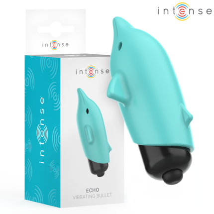 INTENSE - ECHO VIBRATING BULLET DOLPHIN BLUE 8 X 4.7 CM - sexbliss - Foto 1