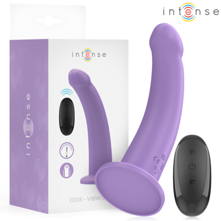 INTENSE - EDDIE VIBRATOR 17.5 CM 10 VIBRATIONS PURPLE REMOTE CONTROL - sexbliss - Foto 1