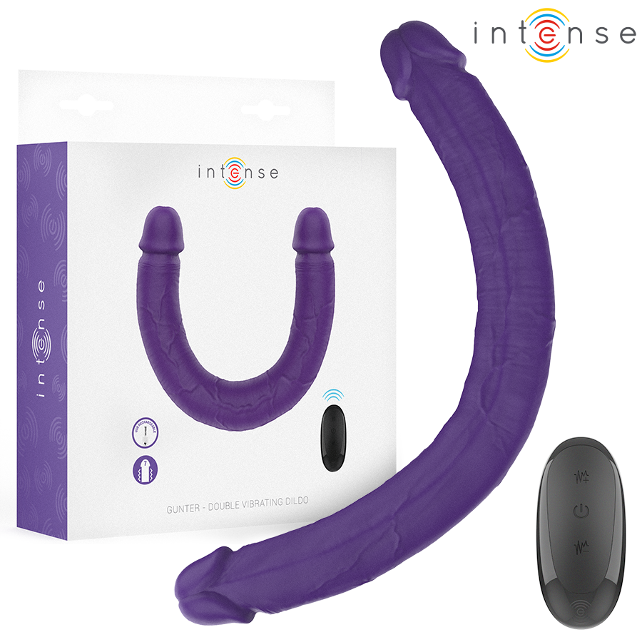 INTENSE - GUNTER DILDO DOUBLE VIBRATOR 40 CM PURPLE REMOTE CONTROL - Foto 1 INTENSE - GUNTER DILDO DOUBLE VIBRATOR 40 CM PURPLE REMOTE CONTROL - sexbliss - Foto 1