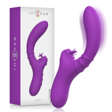 INTENSE - HARRY FLEXIBLE VIBRATOR WITH PURPLE TONGUE - sexbliss - Foto 1