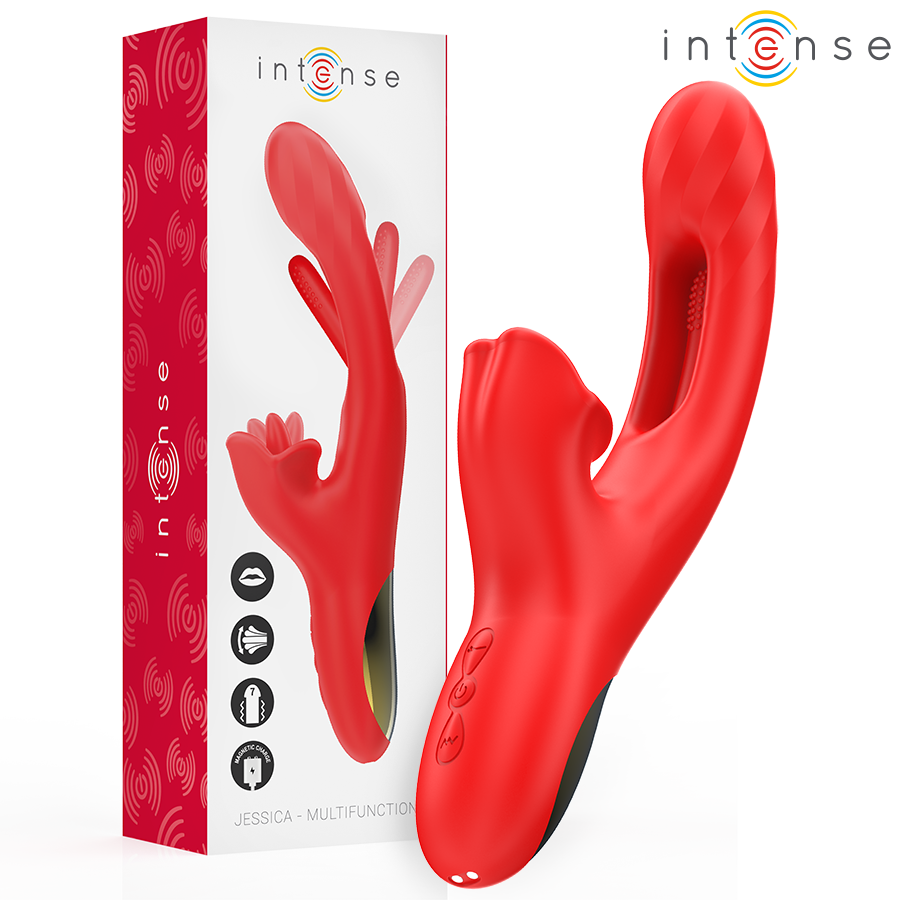 INTENSE - JESSICA MULTIFUNCTION VIBRATOR CLITORIS STIMULATION 24.8 CM RED - Foto 1 INTENSE - JESSICA MULTIFUNCTION VIBRATOR CLITORIS STIMULATION 24.8 CM RED - sexbliss - Foto 1