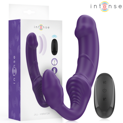 INTENSE - JILL DOUBLE VIBRATOR 20 CM PURPLE REMOTE CONTROL - sexbliss - Foto 1