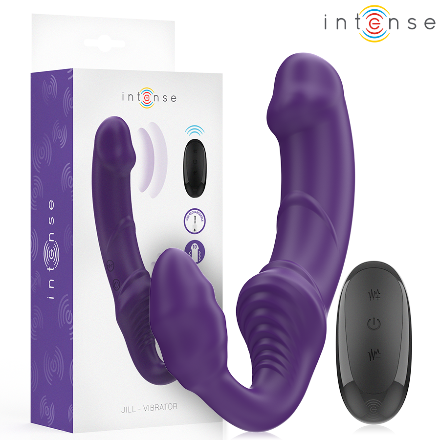 INTENSE - JILL DOUBLE VIBRATOR 20 CM PURPLE REMOTE CONTROL - Foto 1 INTENSE - JILL DOUBLE VIBRATOR 20 CM PURPLE REMOTE CONTROL - sexbliss - Foto 1
