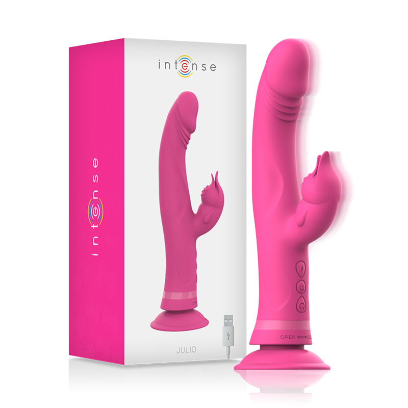 INTENSE - JULIO RABBIT VIBRATOR PINK SILICONE - Foto 1 INTENSE - JULIO RABBIT VIBRATOR PINK SILICONE - sexbliss - Foto 1