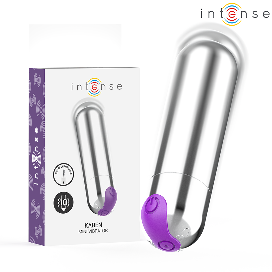 INTENSE - KAREN MINI RECHARGEABLE VIBRATING BULLET SILVER - Foto 1 INTENSE - KAREN MINI RECHARGEABLE VIBRATING BULLET SILVER - sexbliss - Foto 1