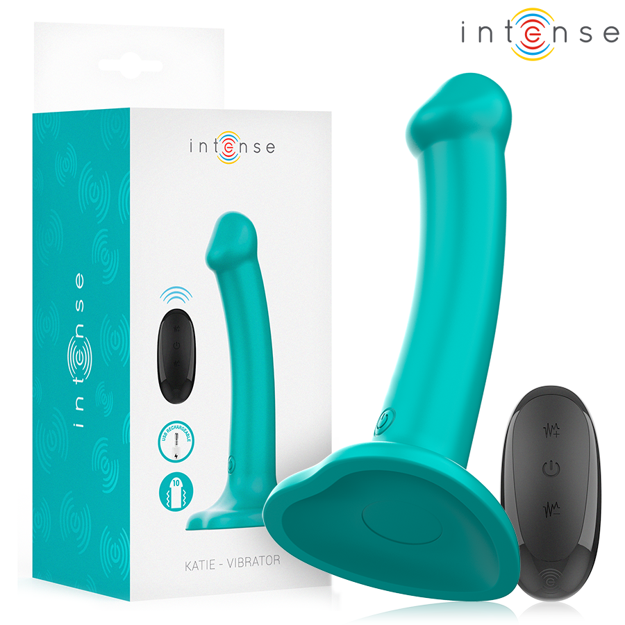 INTENSE - KATIE VIBRATOR WITH SUCTION CUP 10 VIBRATIONS BLUE REMOTE CONTROL - Foto 1 INTENSE - KATIE VIBRATOR WITH SUCTION CUP 10 VIBRATIONS BLUE REMOTE CONTROL - sexbliss - Foto 1