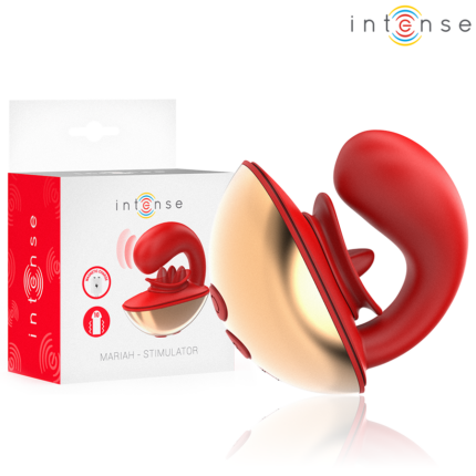 INTENSE - MARIAH VIBRATOR & STIMULATOR IN U SHAPE 10 VIBRATIONS RED - sexbliss - Foto 1