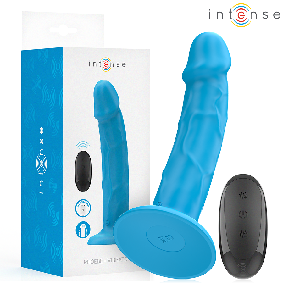 INTENSE - PHOEBE REALISTIC VIBRATOR 10 VIBRATIONS BLUE REMOTE CONTROL - Foto 1 INTENSE - PHOEBE REALISTIC VIBRATOR 10 VIBRATIONS BLUE REMOTE CONTROL - sexbliss - Foto 1