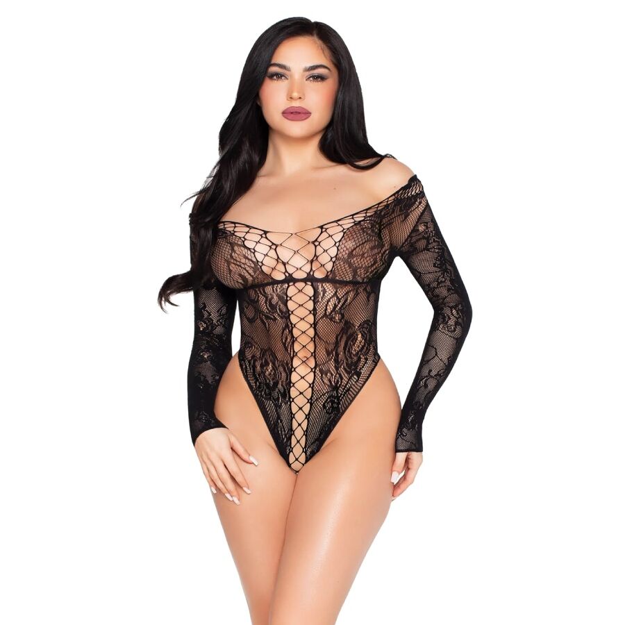 LEG AVENUE - 89370 NET AND LACE TEDDY BLACK - ONE SIZE - Foto 1 LEG AVENUE - 89370 NET AND LACE TEDDY BLACK - ONE SIZE - sexbliss - Foto 1