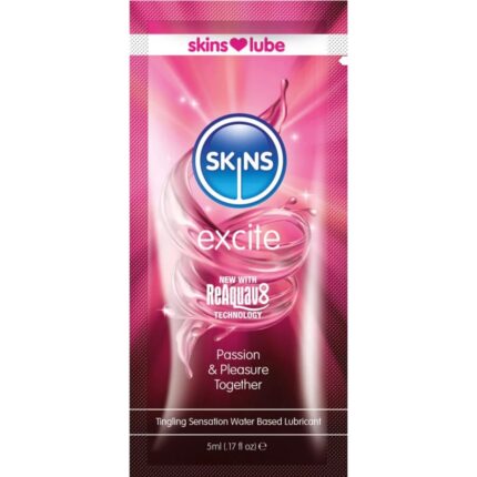 SKINS - EXCITE WATER-BASED LUBRICANT SINGLE-DOSE 5 ML - sexbliss - Foto 1