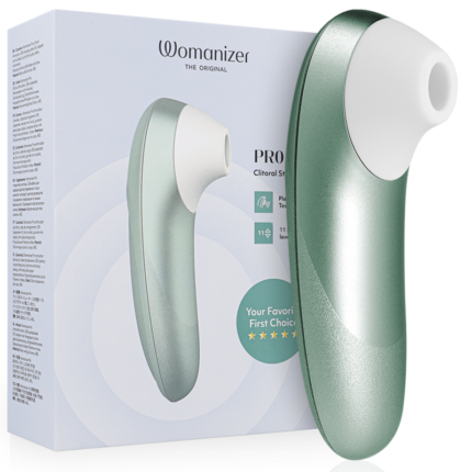 WOMANIZER - PRO VIBRANT CLITORAL STIMULATOR SAGE GREEN - sexbliss - Foto 1