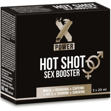 X POWER - HOT SHOT SEX BOOSTER INCREASE LIBIDO 3 X 20 ML - sexbliss - Foto 1