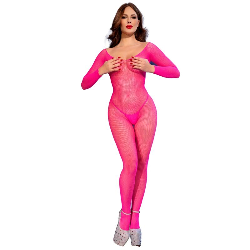 CHILIROSE - CR 4894 NEON PINK MESH BODYSTOCKING S/M - Foto 1 CHILIROSE - CR 4894 NEON PINK MESH BODYSTOCKING S/M - sexbliss - Foto 1